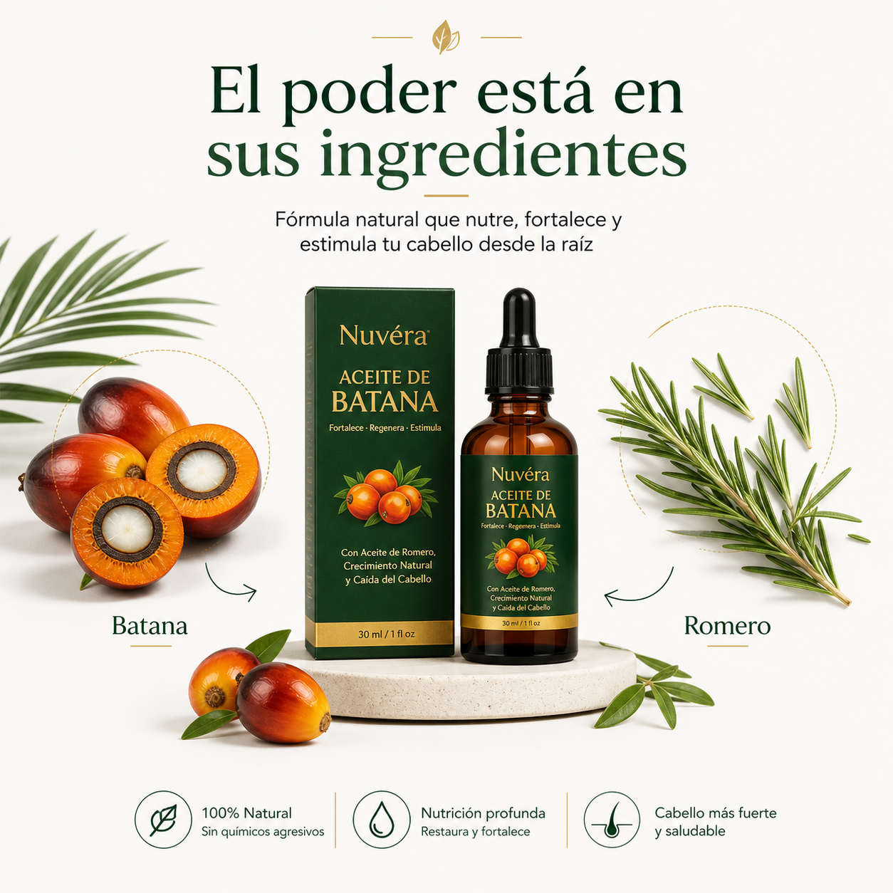 Nuvéra | Aceite de Romero para el crecimiento del cabello