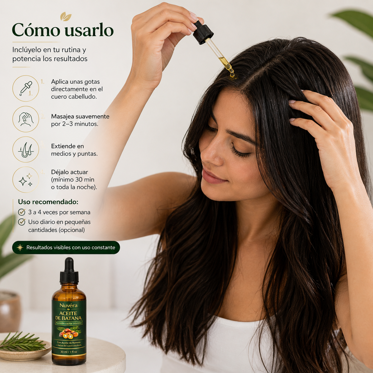 Nuvéra | Aceite de Romero para el crecimiento del cabello