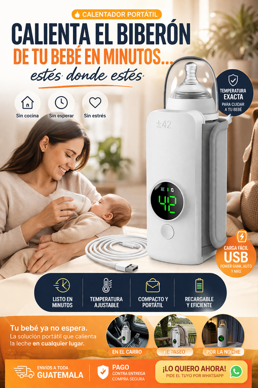 Calentador de biberon portatil para tu bebe!
