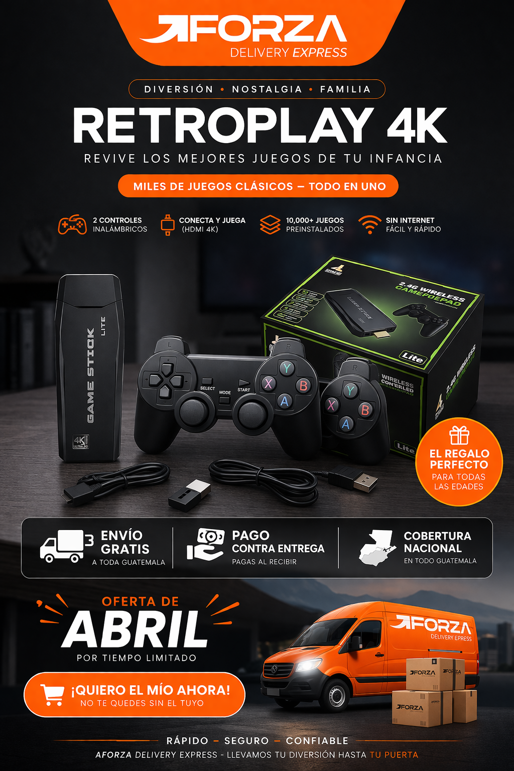 Revive Tu Infancia – Consola Retro 4K 🎮10,000 juegos incluidos