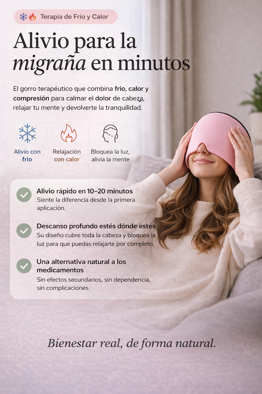 Gorro para aliviar dolor de cabeza